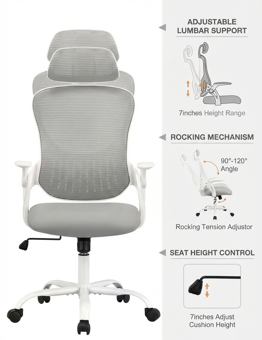 Ergonomic High-Back Mesh Office Chair