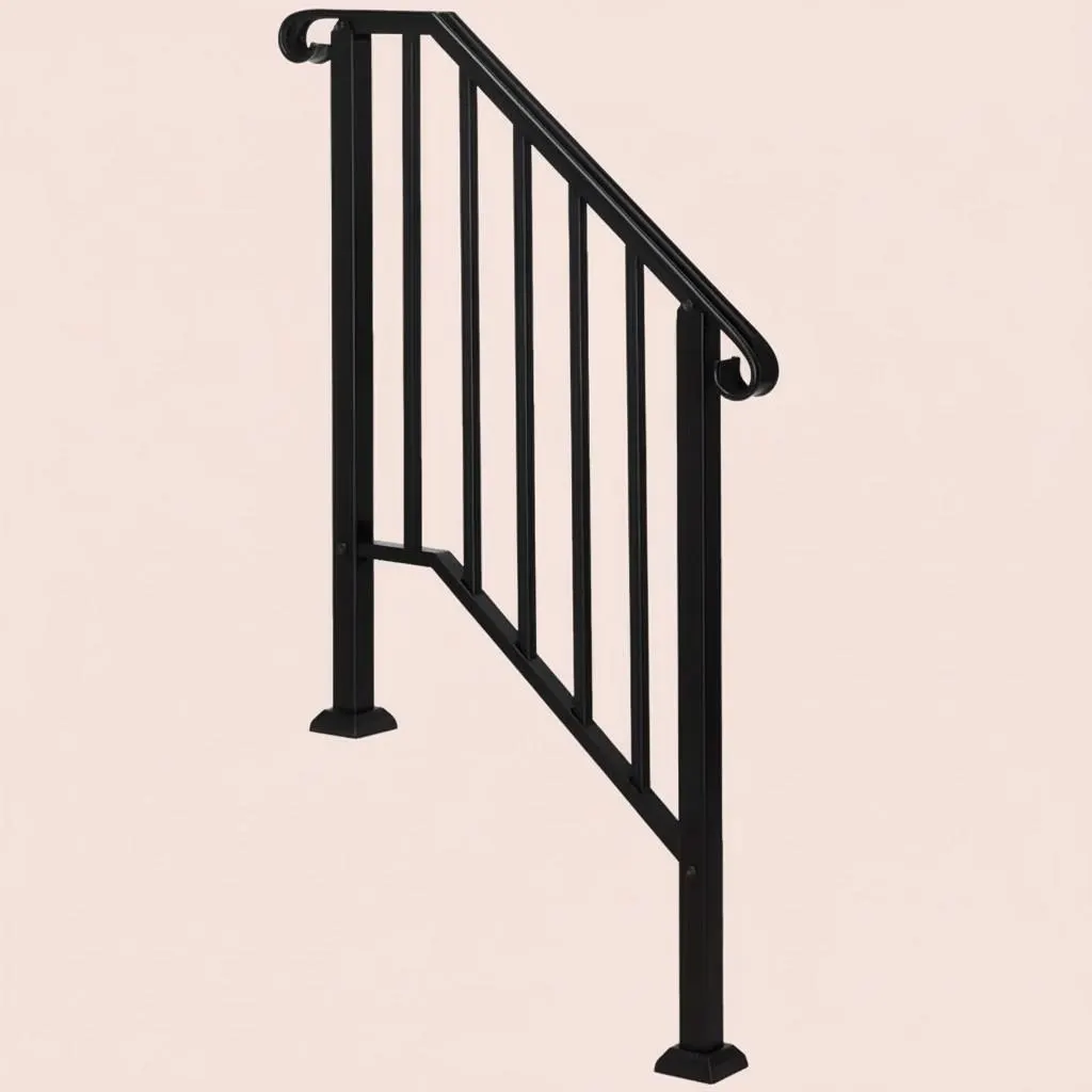 Adjustable Outdoor Stair Handrail for 1–4 Steps
