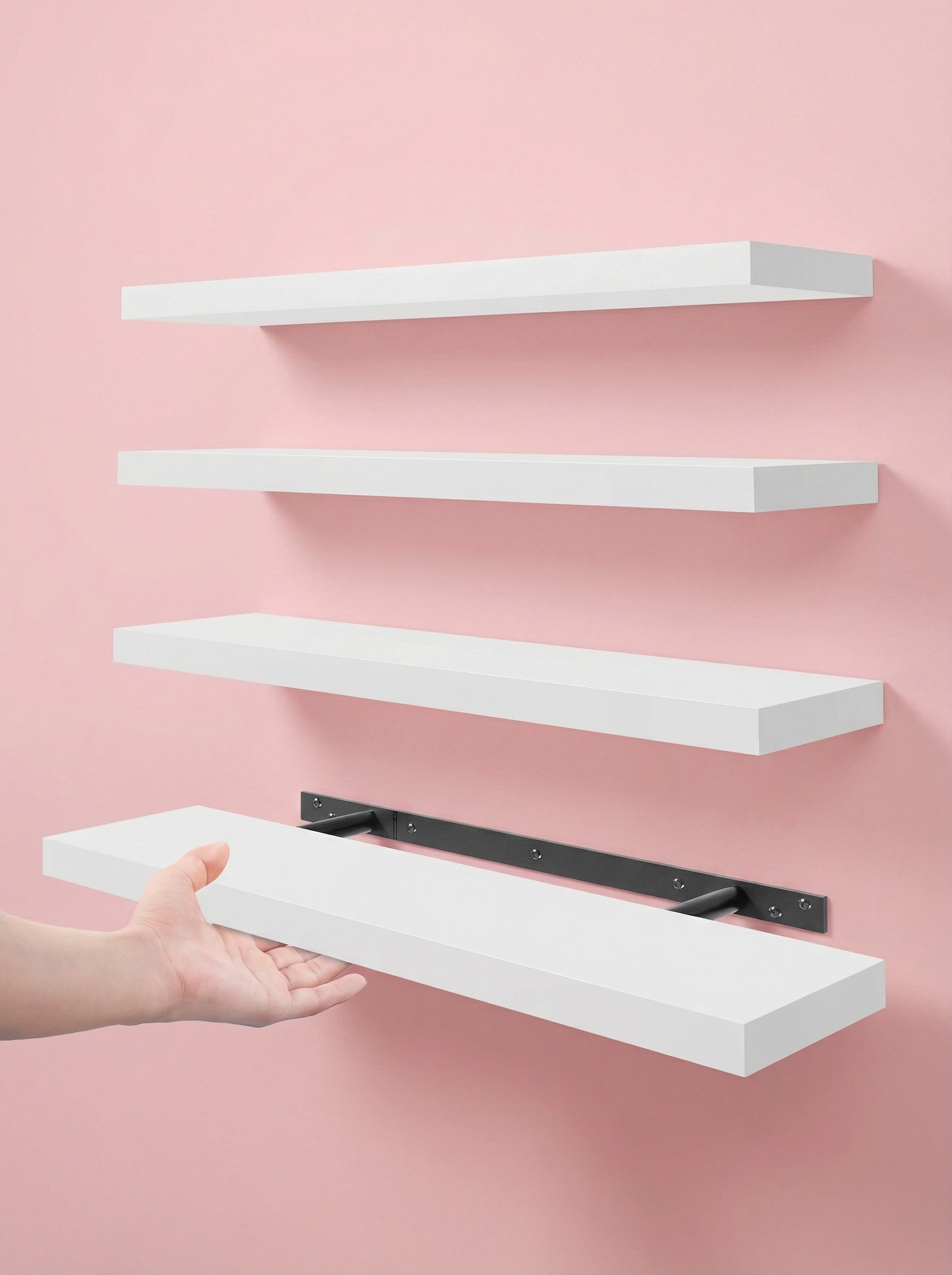 4-Pack 15.8" Floating Wall Shelves