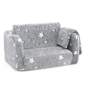 2-in-1 Glow-in-the-Dark Kids Couch with Blanket