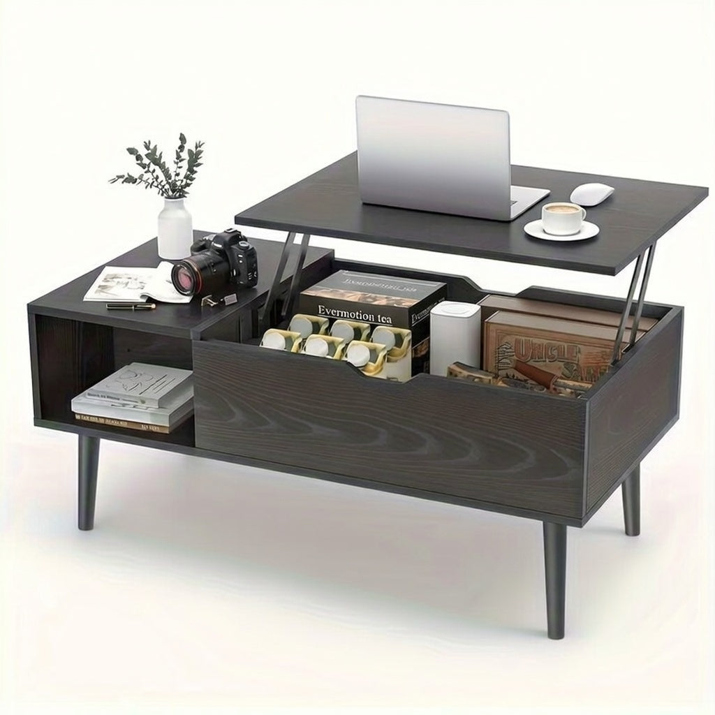 Lift-Top Coffee Table with Hidden Storage