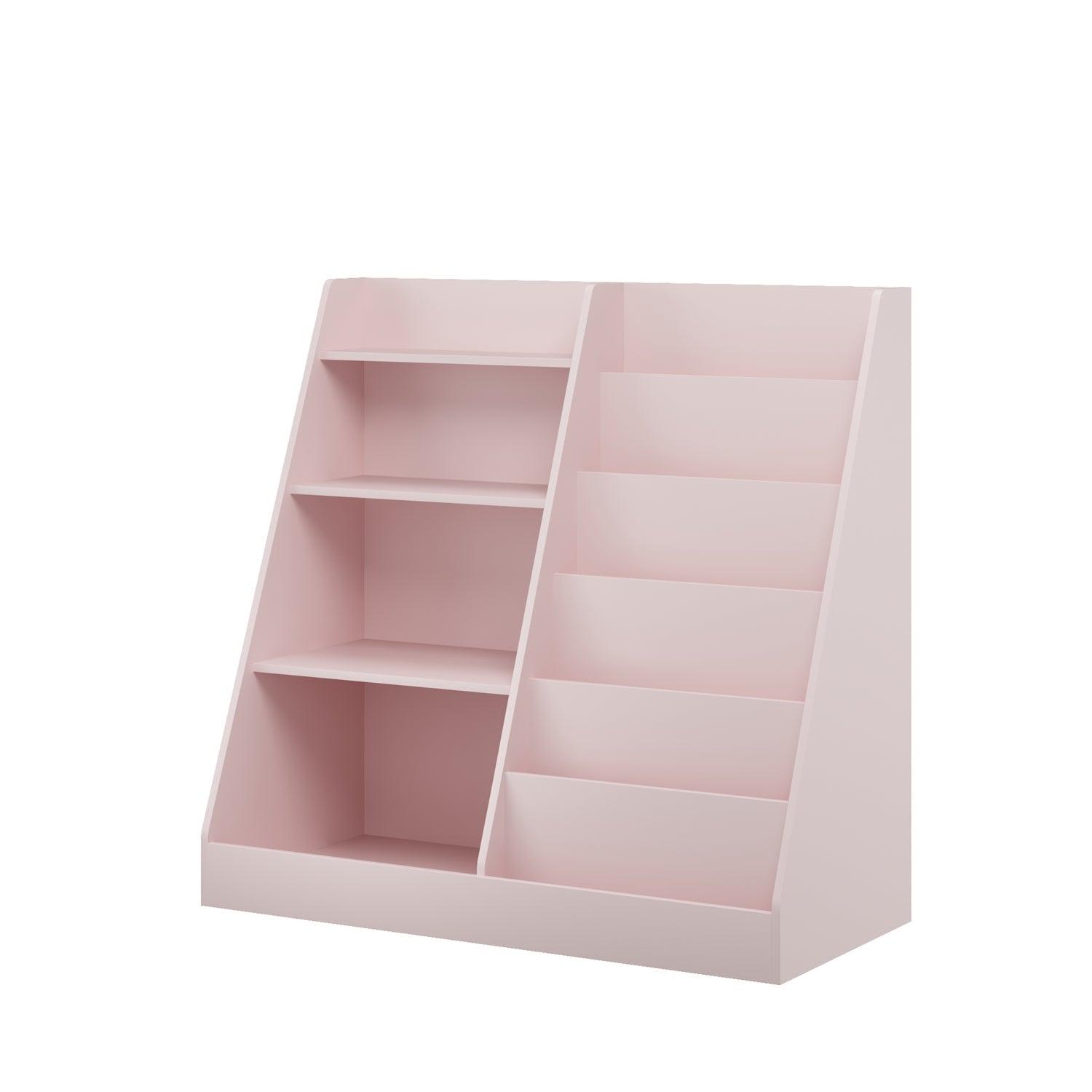 Kids Bookshelf & Toy Organizer – Natural or Pink