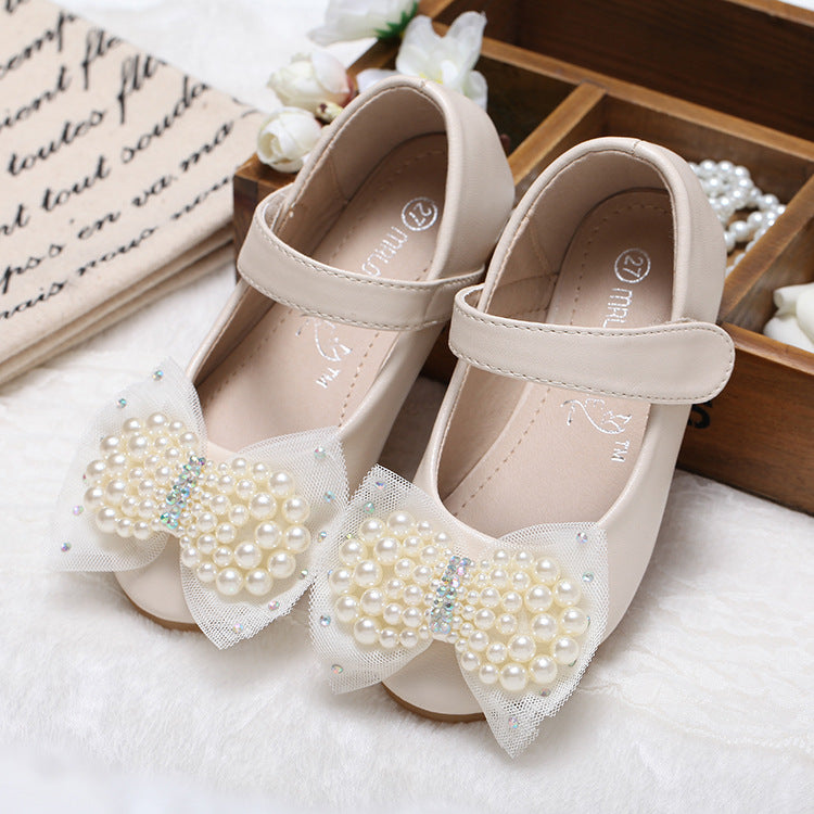Girls Pearl Bow Dress Shoes – product view 7