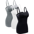 3-Pack Women’s Nursing Tank Tops with Built-In Bra