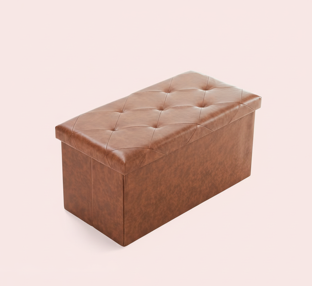 30/43" Folding Storage Ottoman Bench