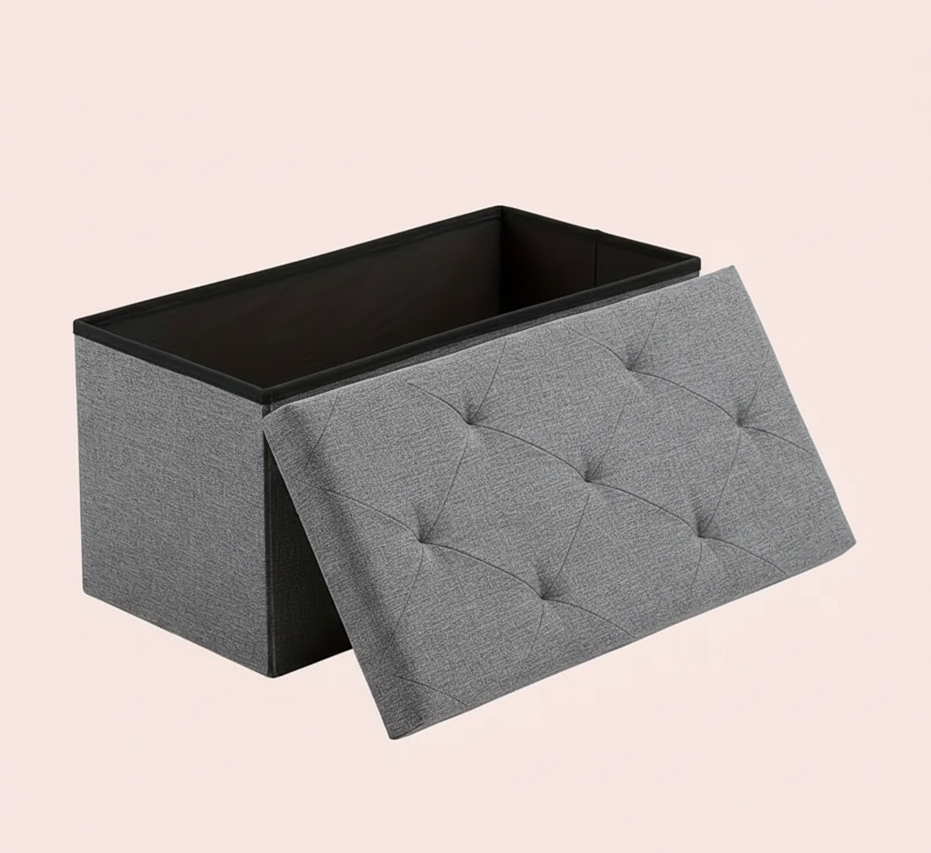 30/43" Folding Storage Ottoman Bench