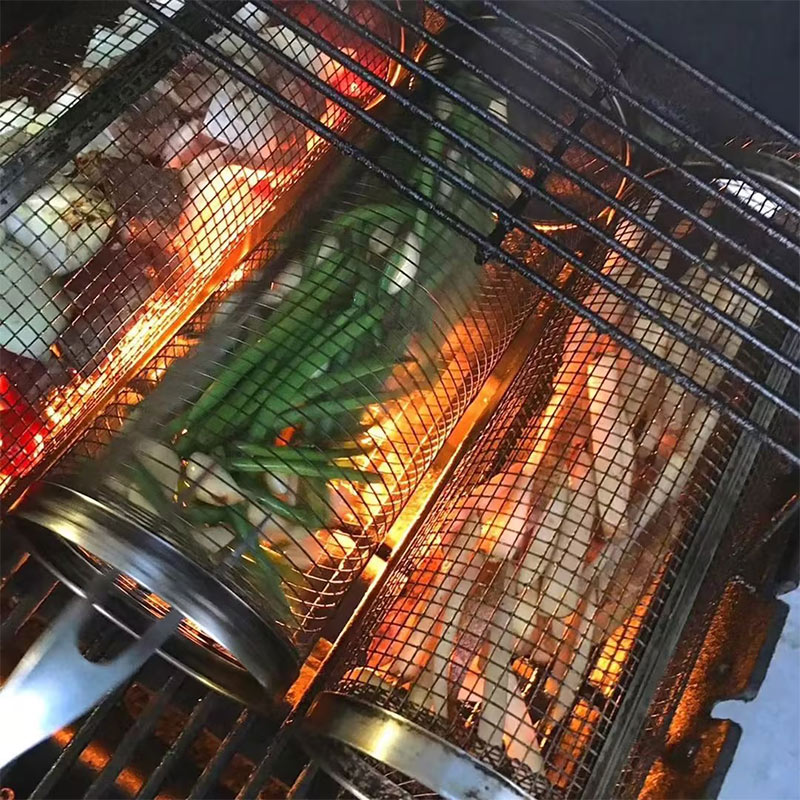 Rolling BBQ Grill Basket – product view 7