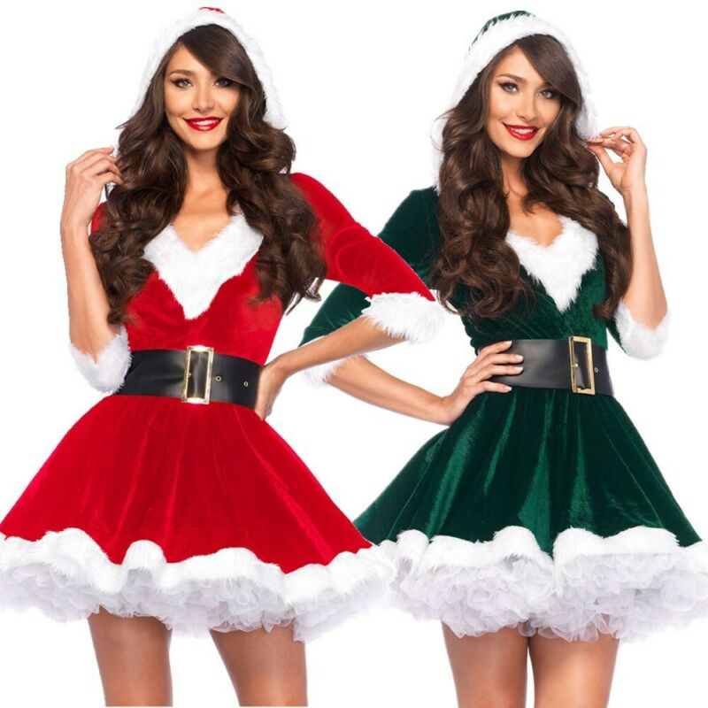 Women’s Santa Hoodie Dress & Holiday Accessory
