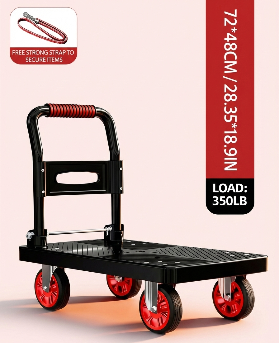 Heavy-Duty Folding Platform Cart – 350/660/820 lb