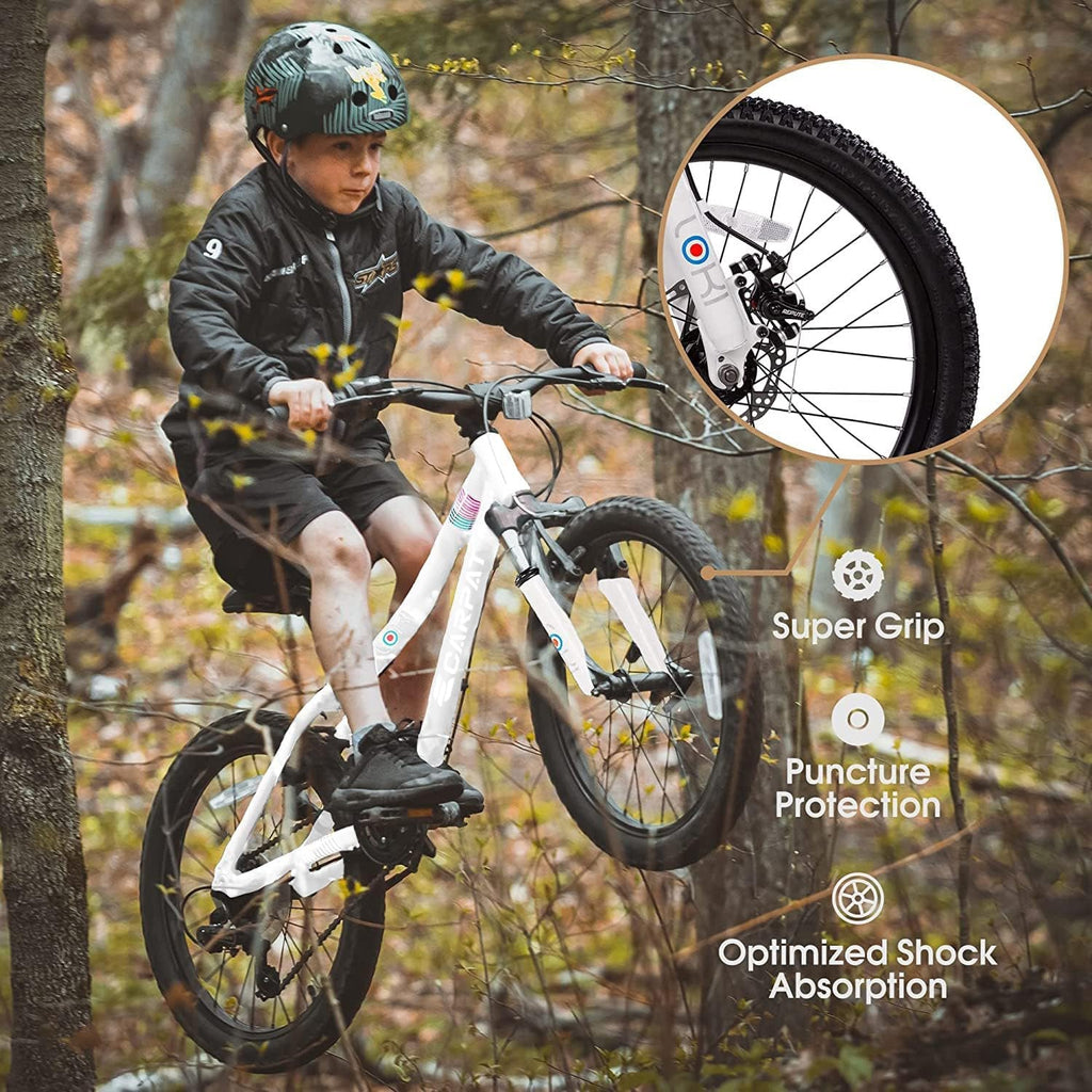 20-Inch Kids 7-Speed Mountain Bike with Front Suspension