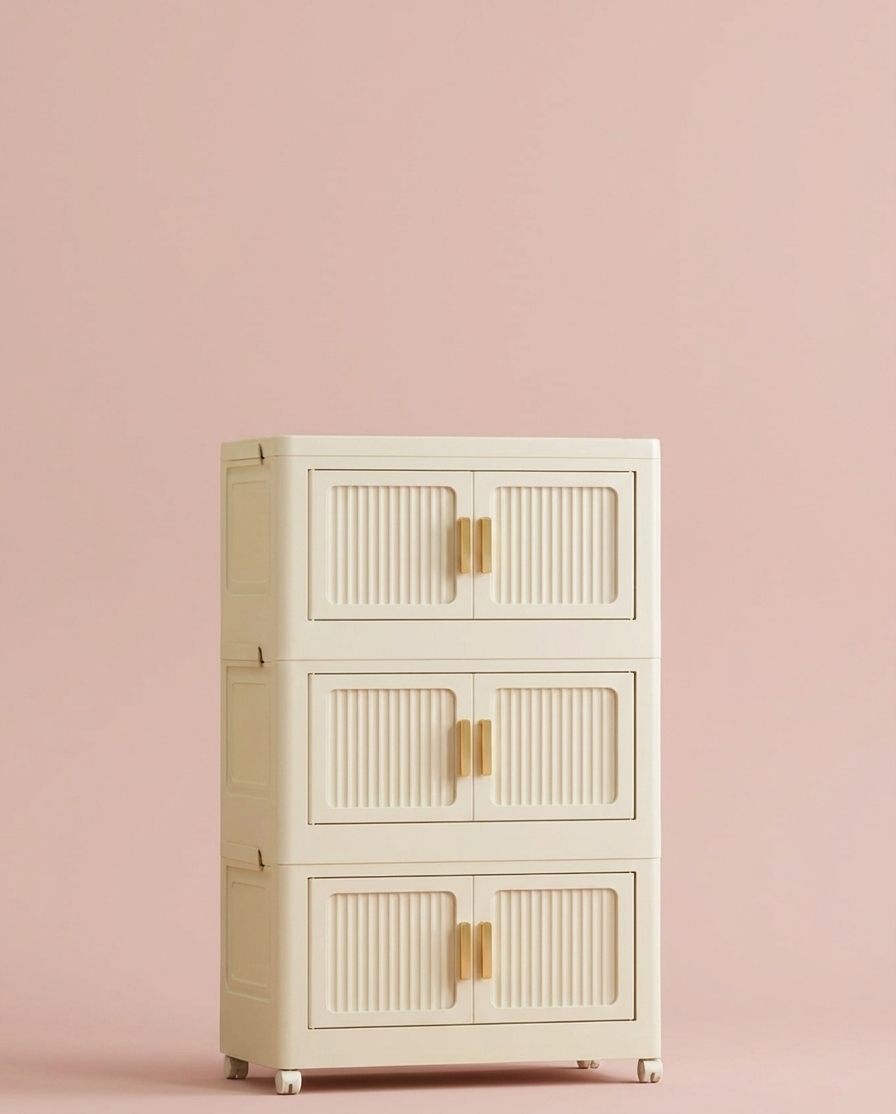 Foldable Rolling Storage Cabinet – 2–6 Layers