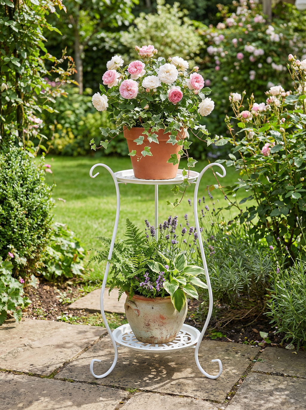Two-Tier Metal Plant Stand