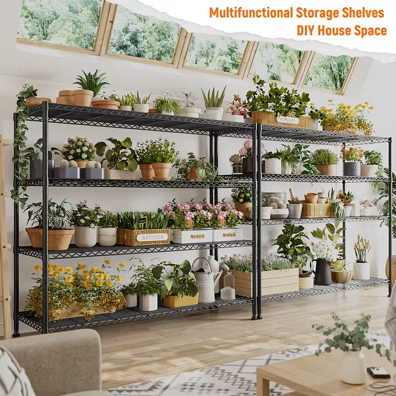 Adjustable Multi-Tier Wire Shelving Rack