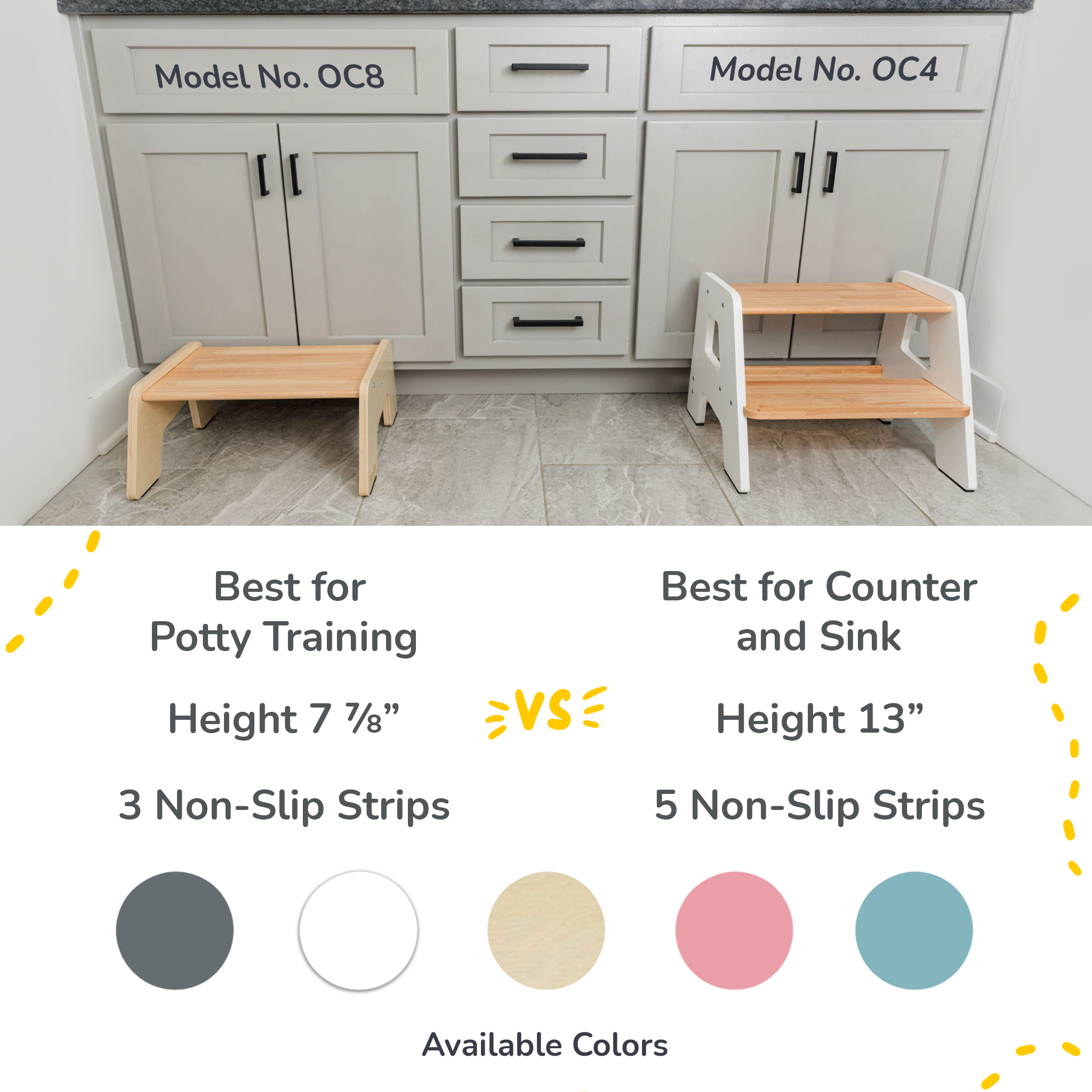 1-Step Wooden Kids Stool