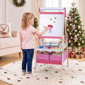 3-in-1 Kids Art Easel with Magnetic Whiteboard & Chalkboard