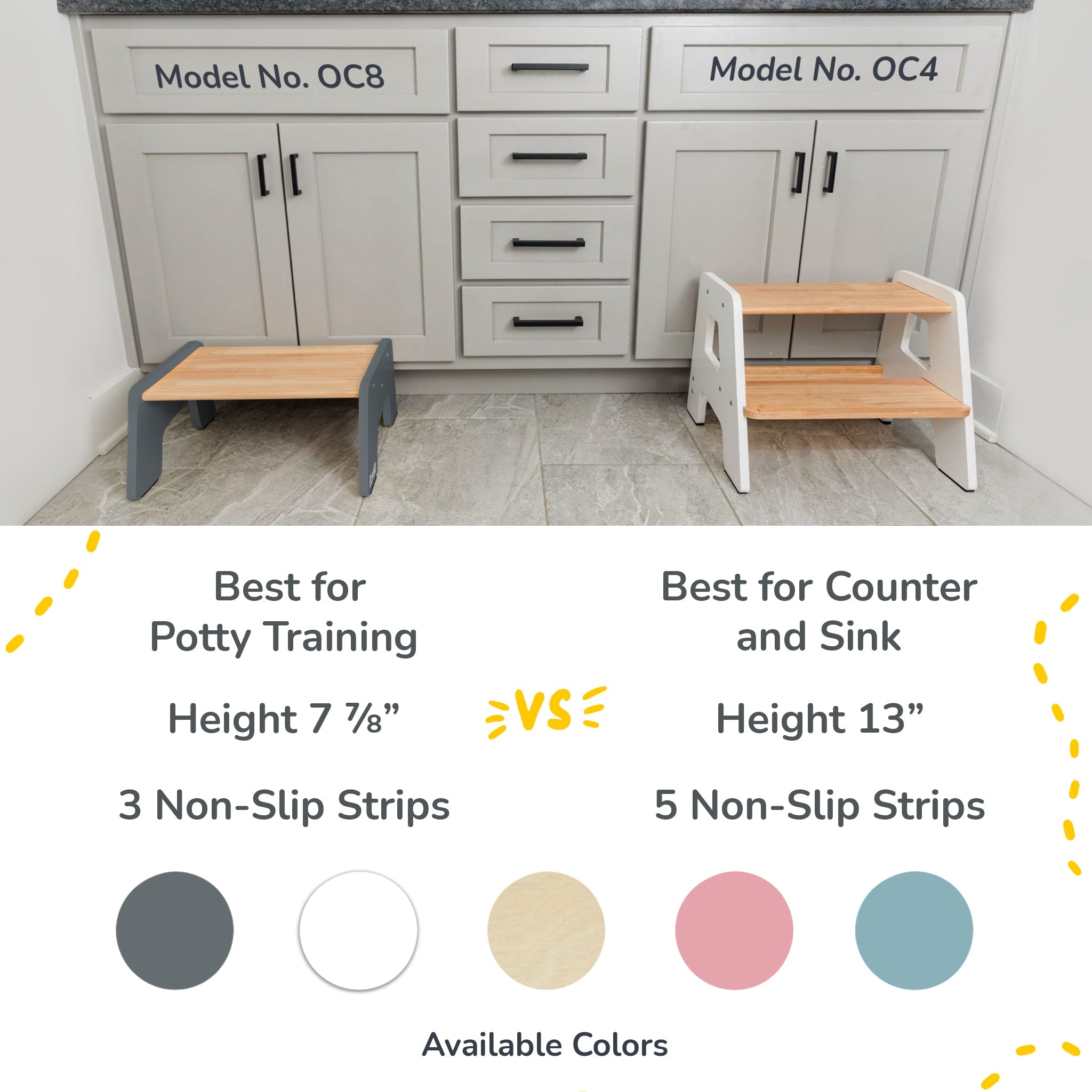 1-Step Wooden Kids Stool