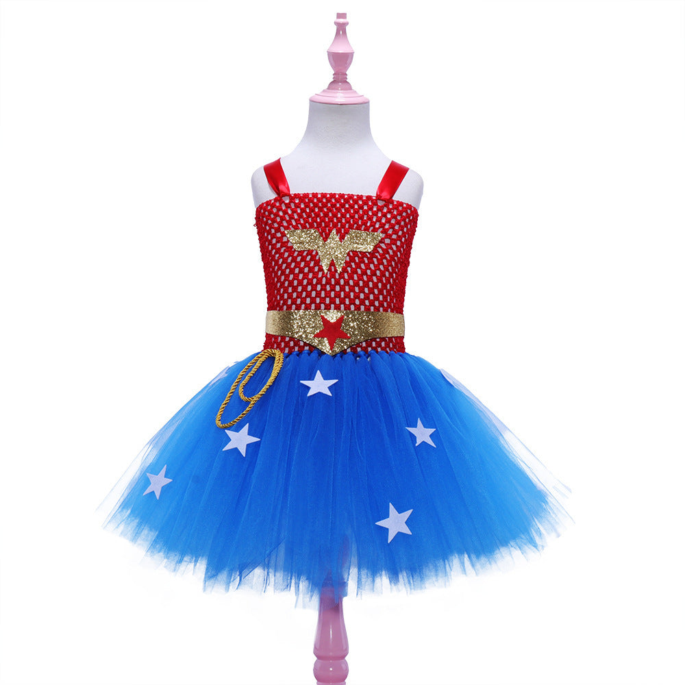 Kids Mesh Tutu Dance Skirt