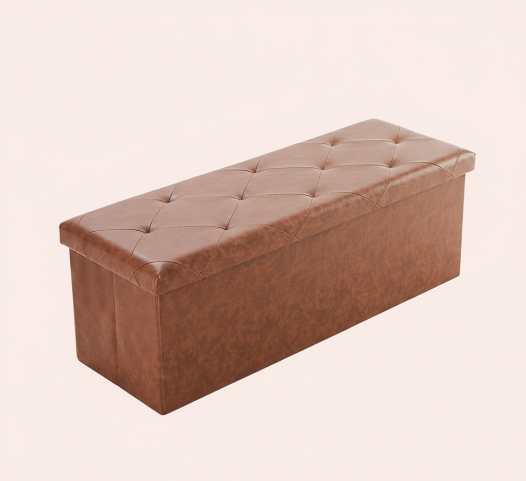 30/43" Folding Storage Ottoman Bench