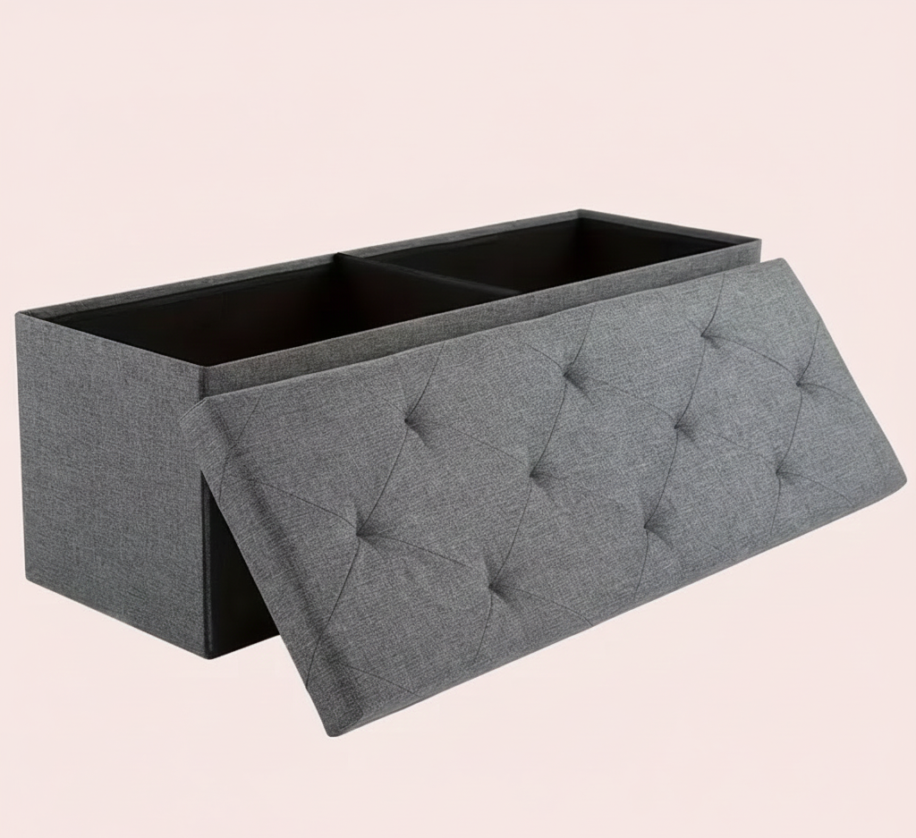 30/43" Folding Storage Ottoman Bench