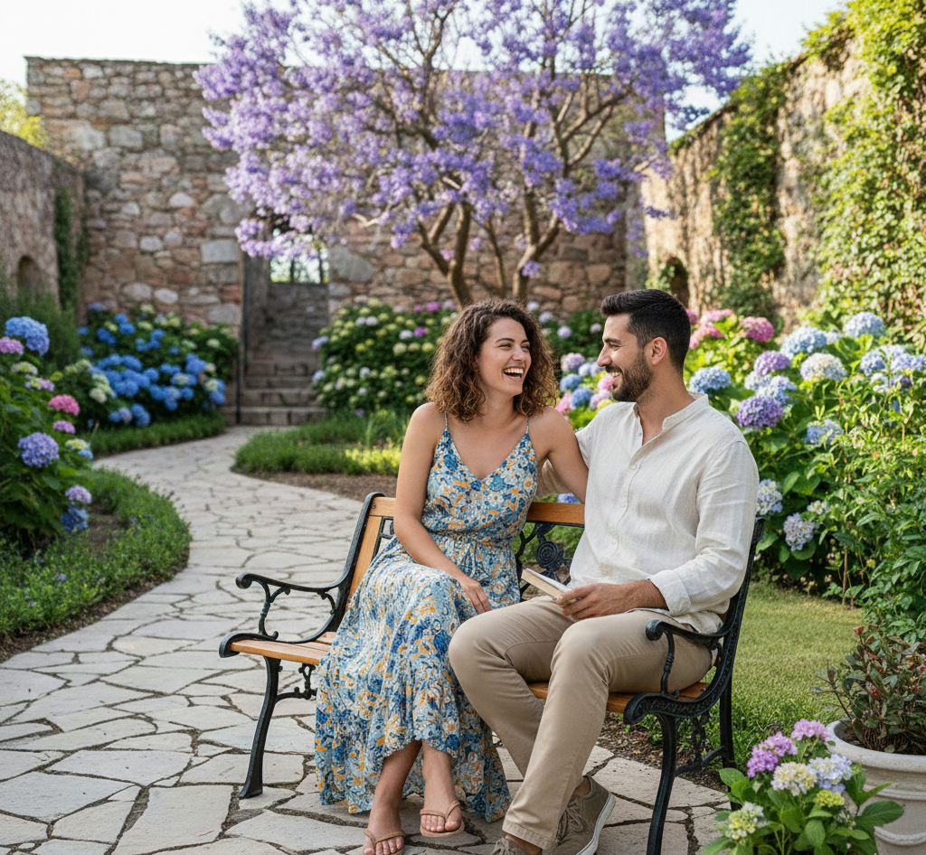 Cast Iron & Wood Outdoor Garden Bench