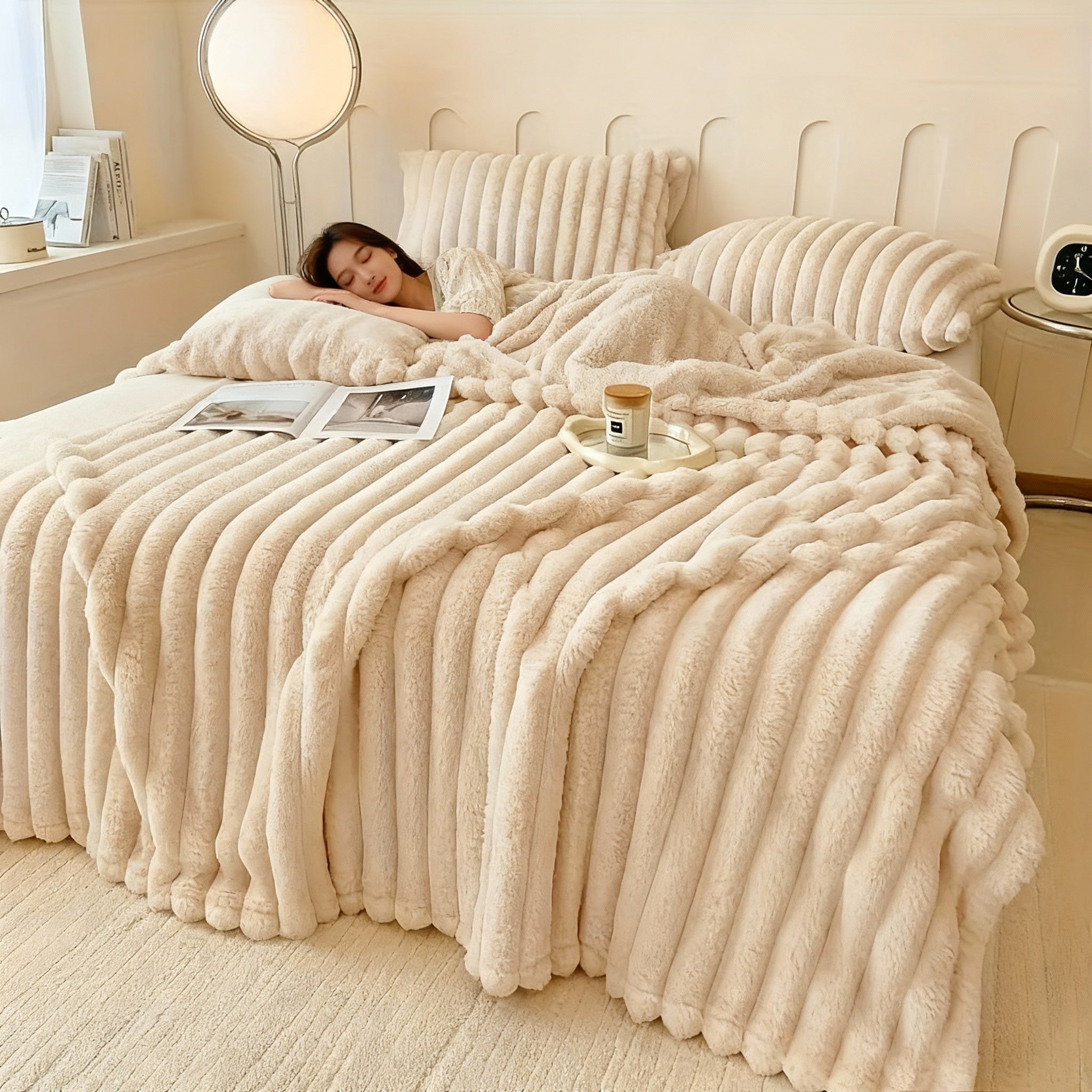 Ultra-Soft Bunny-Plush Throw Blanket