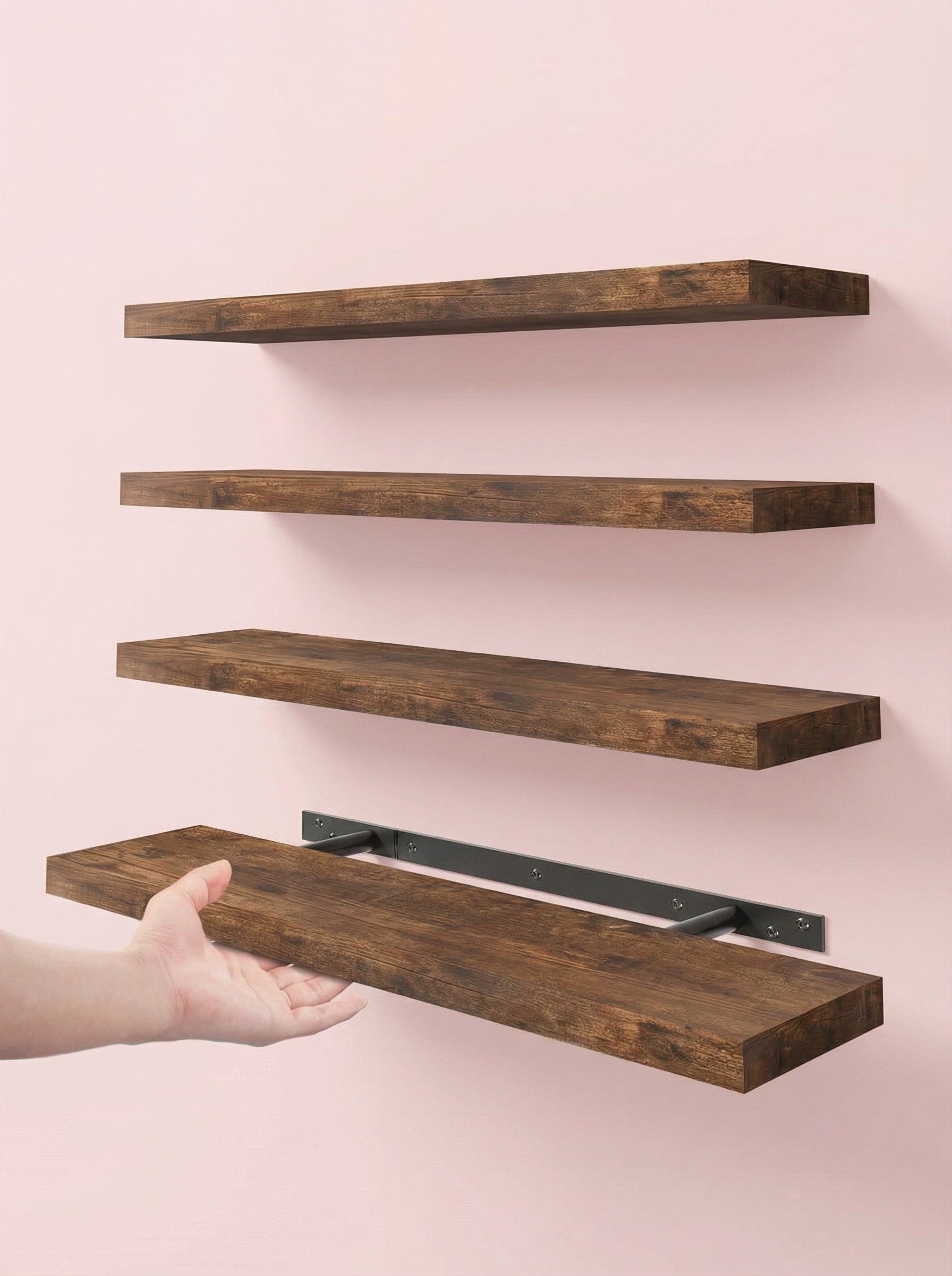 4-Pack 15.8" Floating Wall Shelves