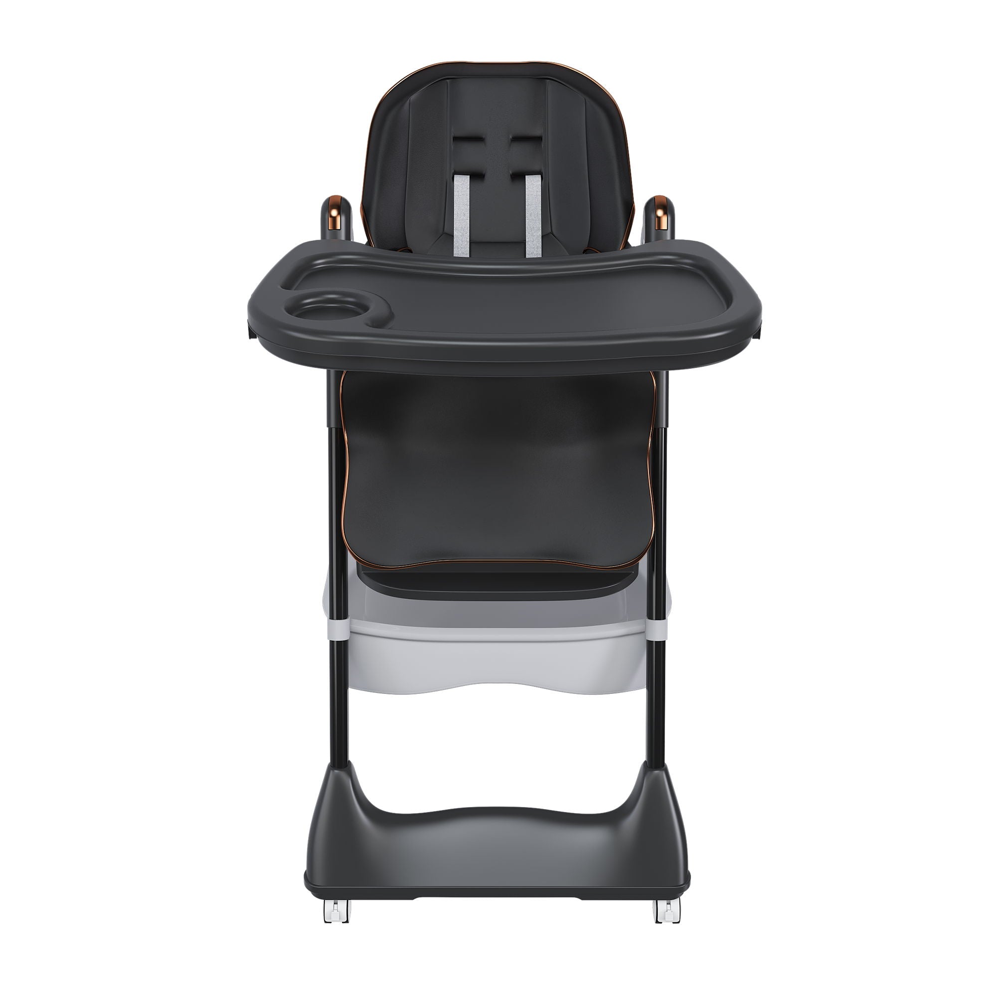 Adjustable Baby High Chair with Locking Wheels