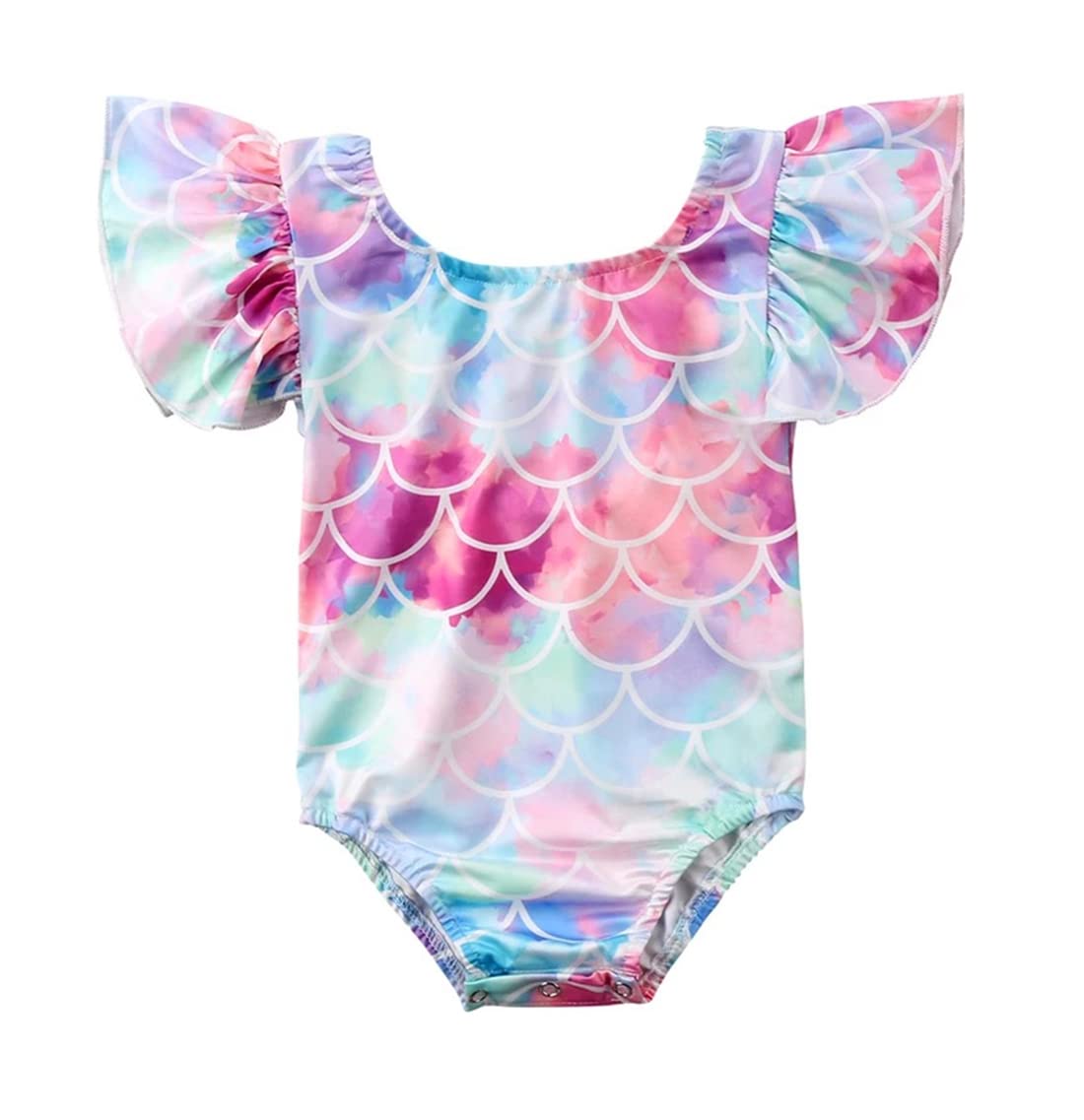 Mermaid Ruffle Toddler Girl One-Piece Swimsuit