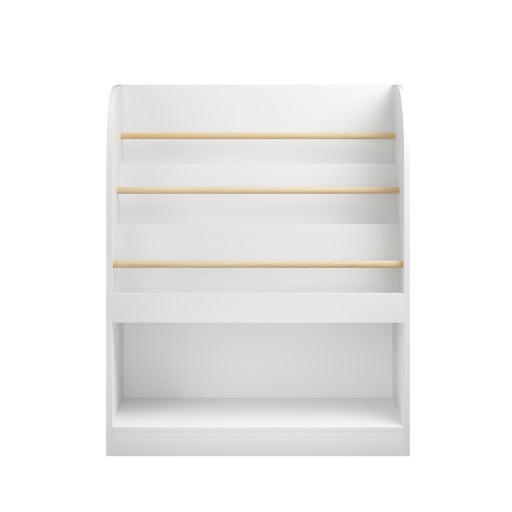 Kids 3-Tier Front-Facing Bookshelf & Toy Storage – White