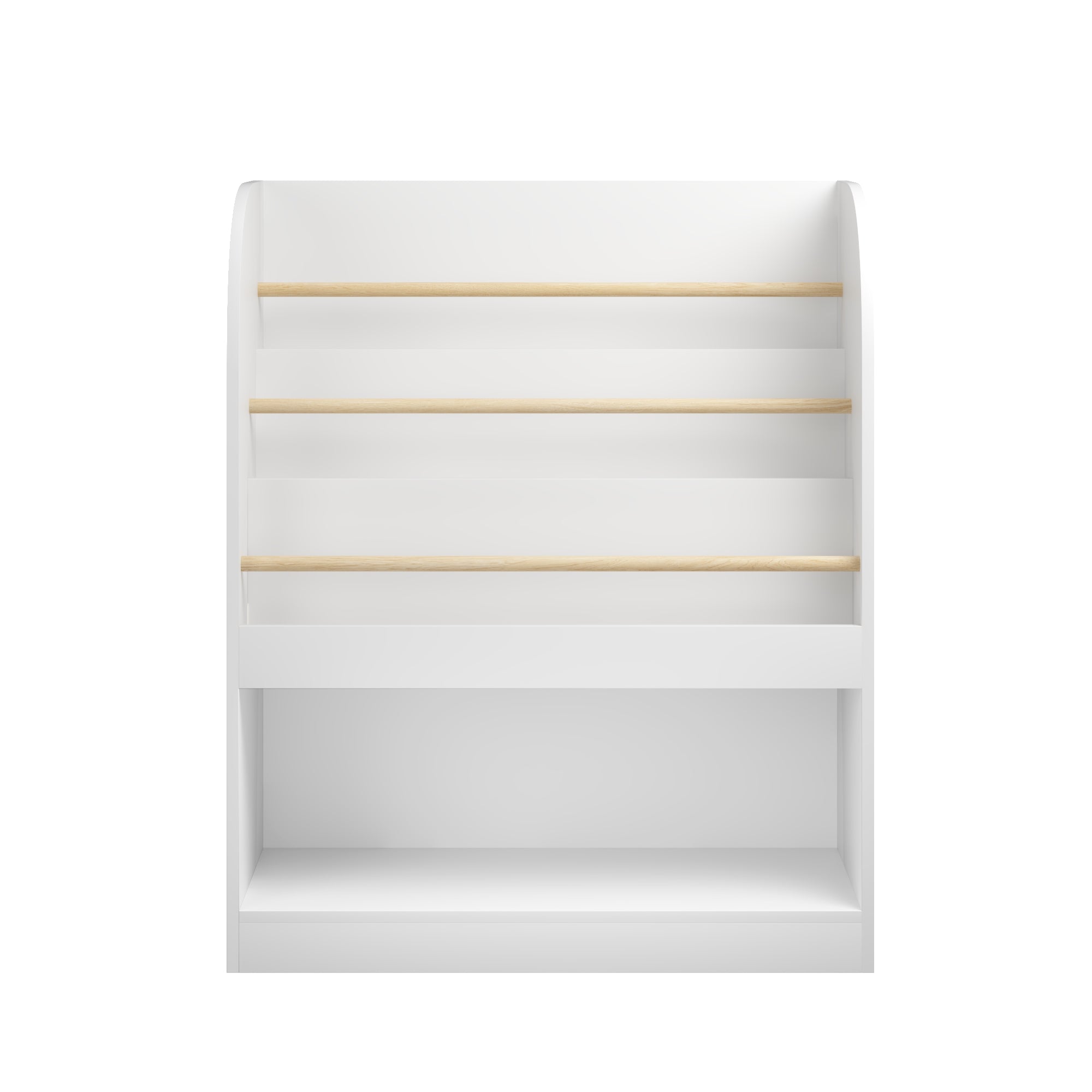 Kids 3-Tier Front-Facing Bookshelf & Toy Storage – White