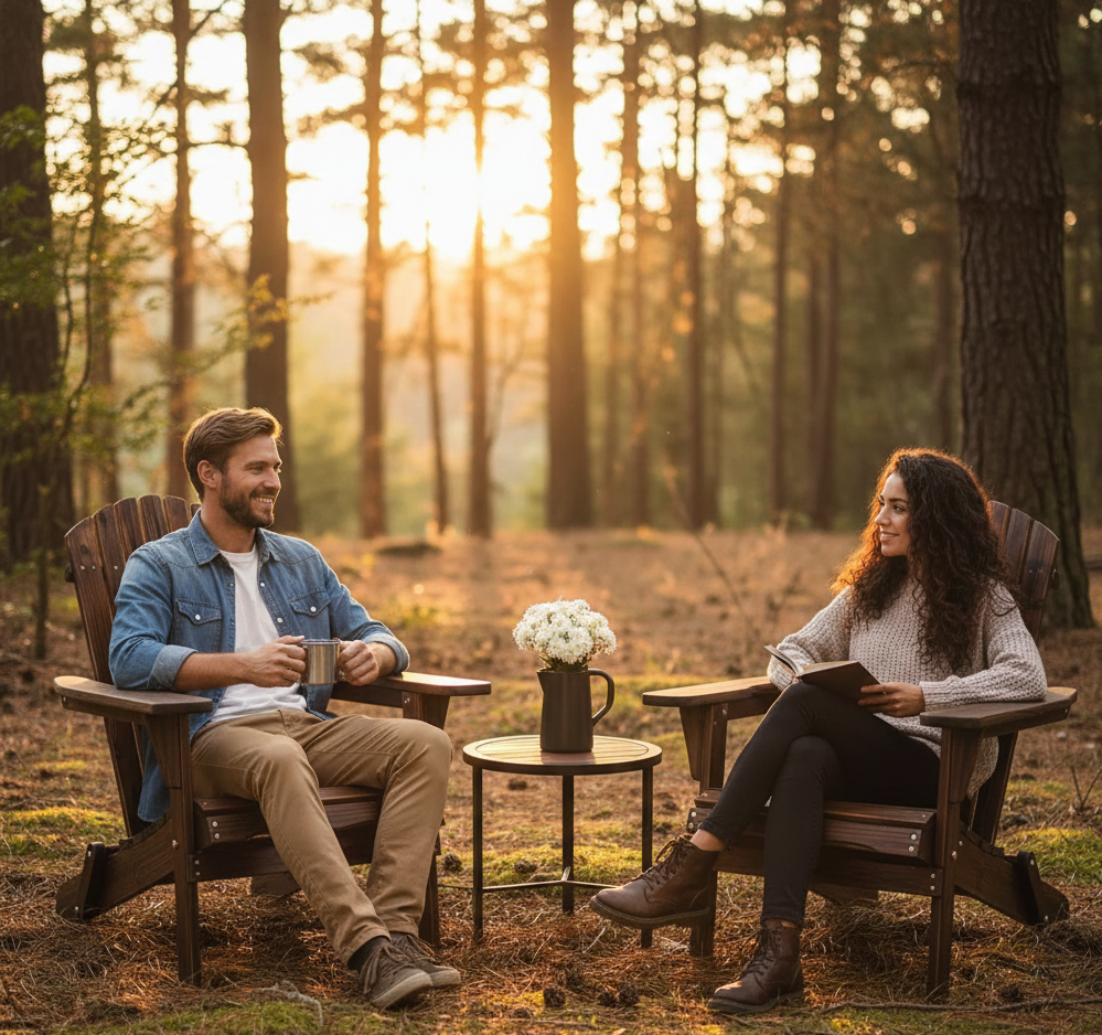 Folding Wooden Adirondack Chair