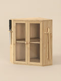 2-Tier Bamboo Bread Box with Clear Doors