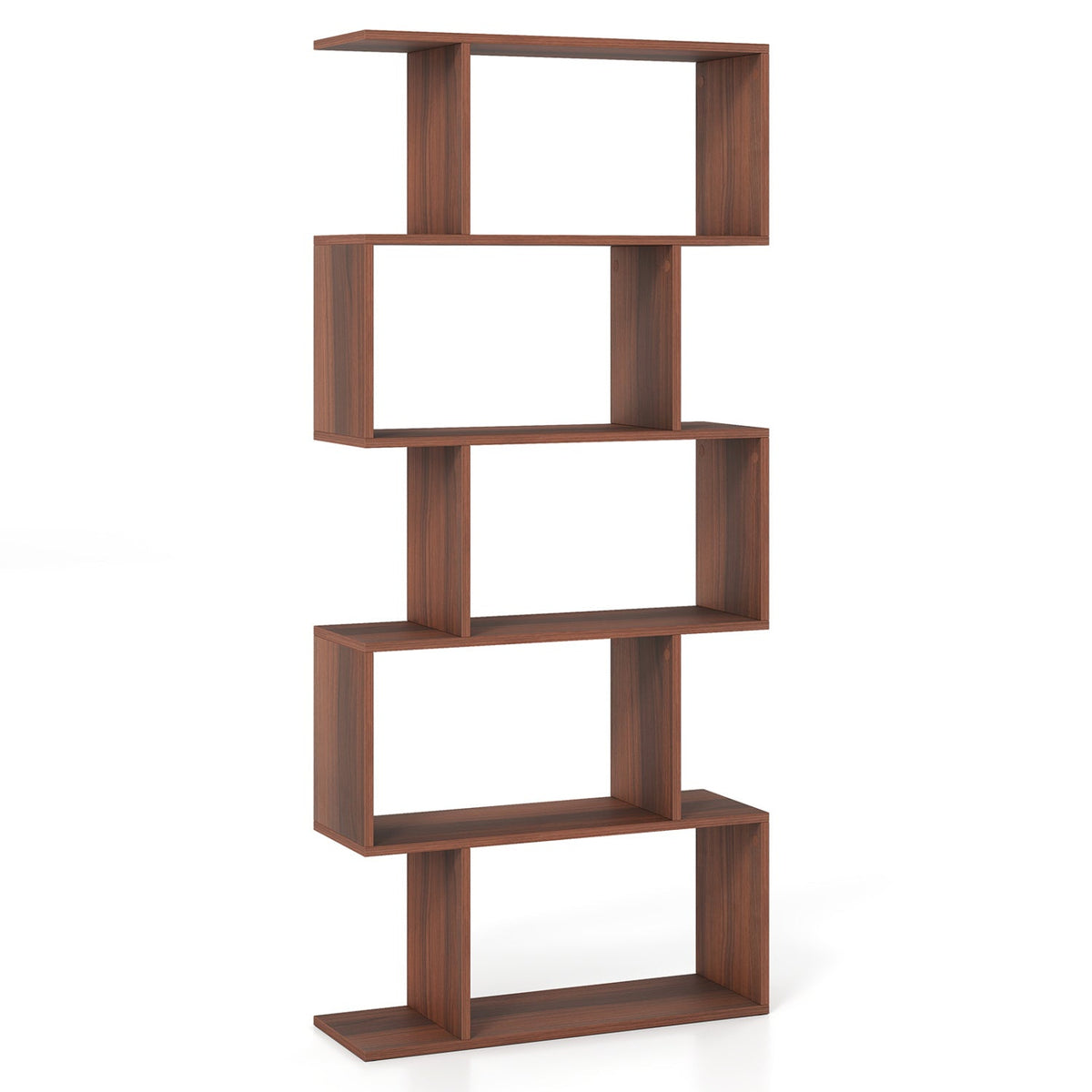 5-Tier S-Shaped Bookshelf