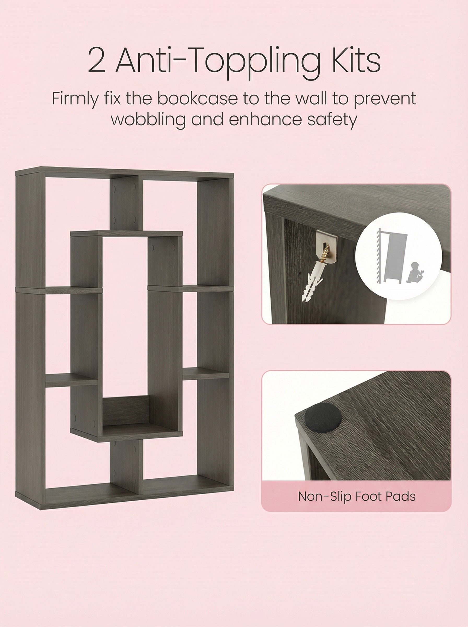 7-Tier Cube Bookshelf for Small Spaces