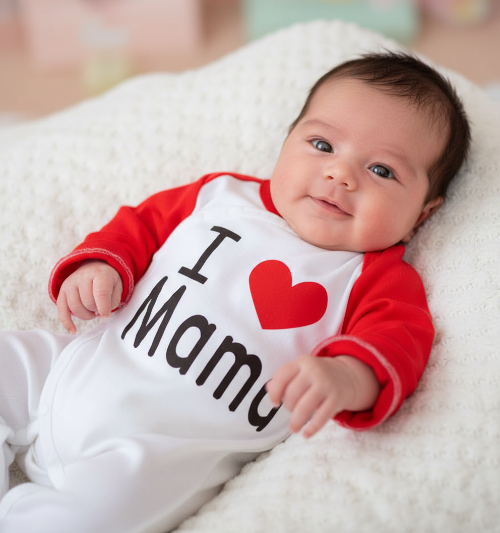Baby Unisex "I Love You" Jumpsuit – Soft Cotton