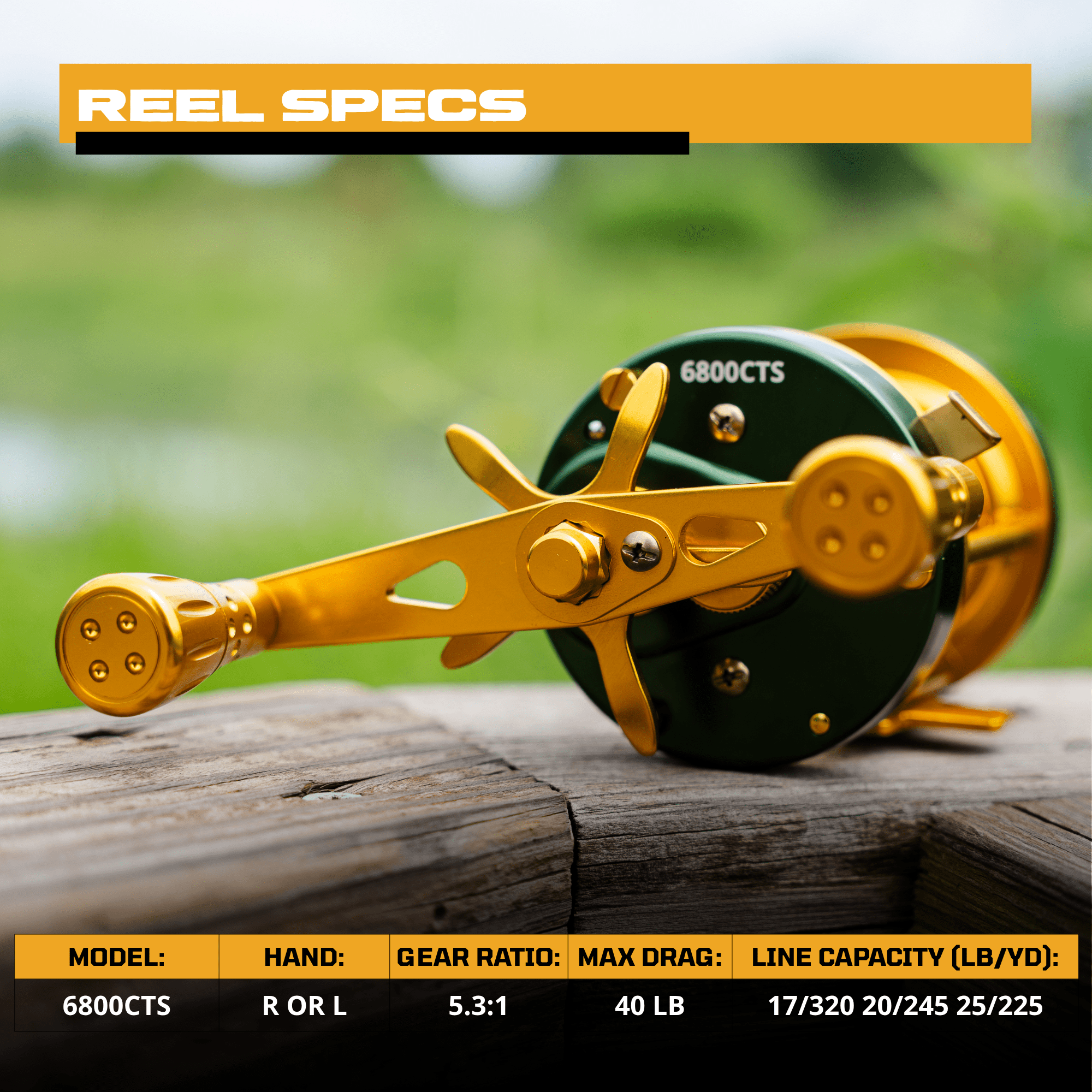 Catfish Pro 6800 CTS Round Baitcaster Reel