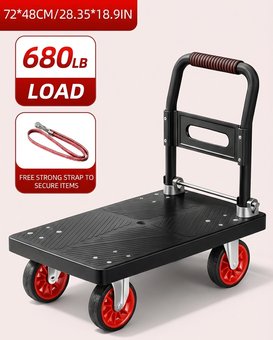 Heavy-Duty Folding Platform Cart – 350/660/820 lb