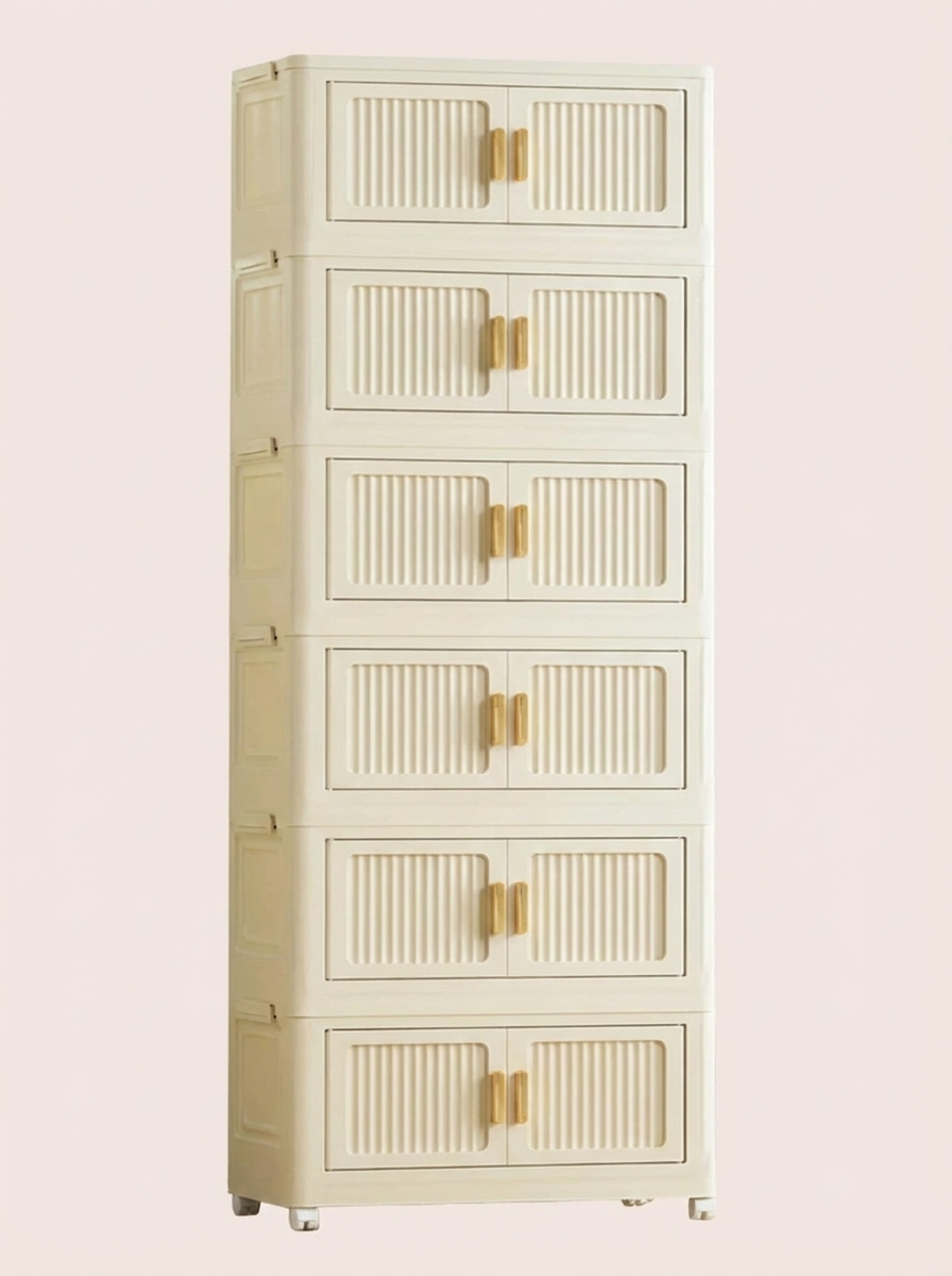 Foldable Rolling Storage Cabinet – 2–6 Layers