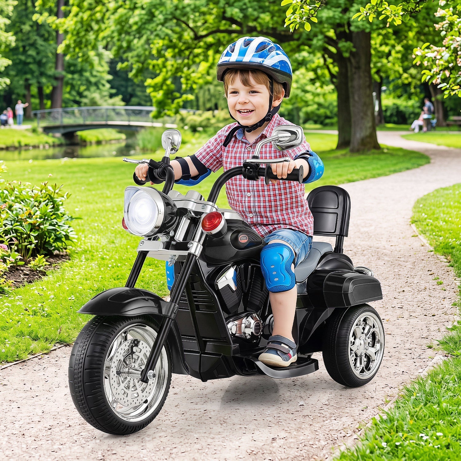 3-Wheel Electric Motorcycle Ride-On Toy for Toddlers 3+