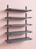 Rustic Wall Shelves with Metal Brackets – 5/8 Pack