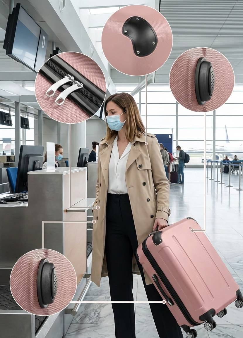 3-Piece Hard Shell Luggage Set with TSA Lock