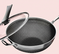 13.3" Stainless Steel Wok Set with Lid & Spatula