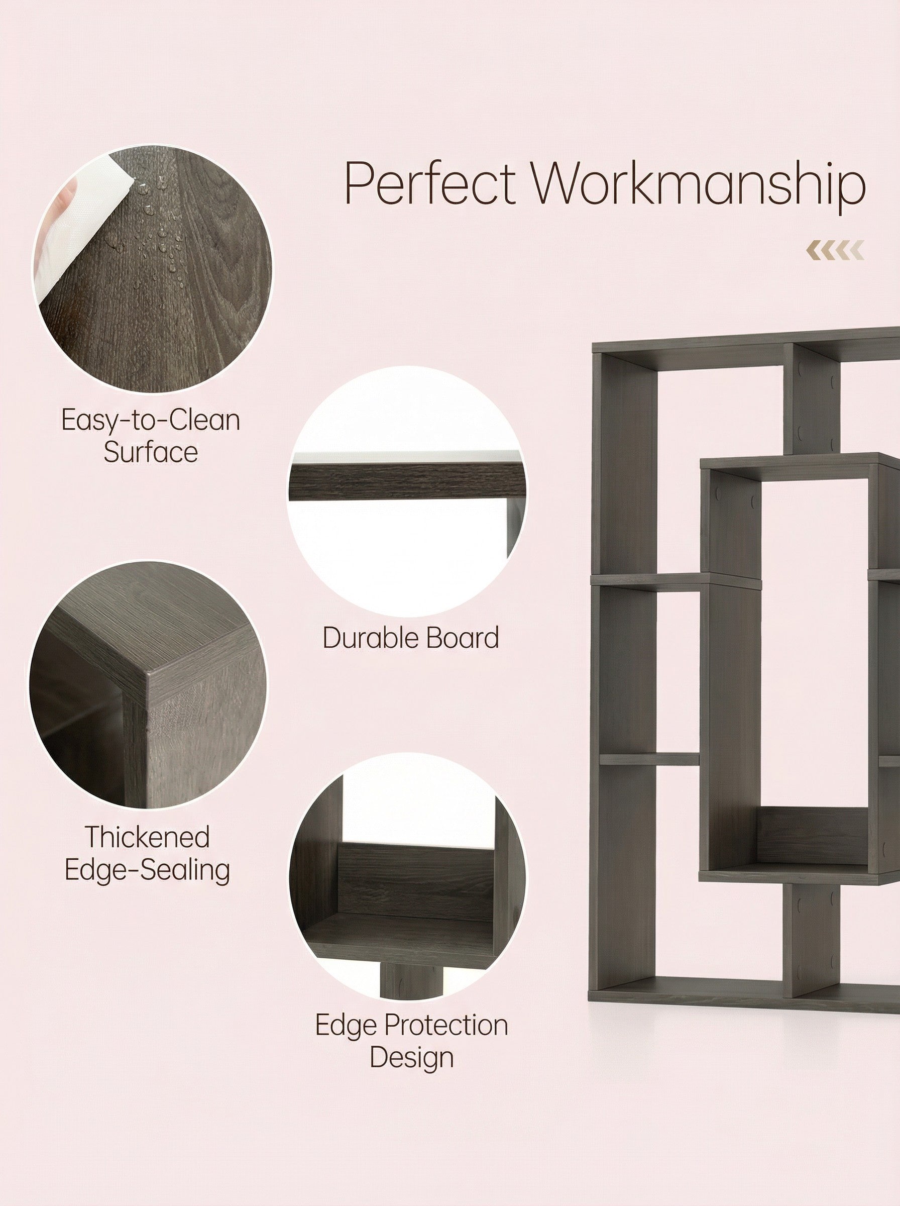 7-Tier Cube Bookshelf for Small Spaces