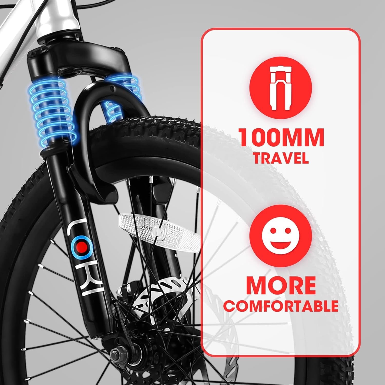 20-Inch Kids 7-Speed Mountain Bike with Front Suspension