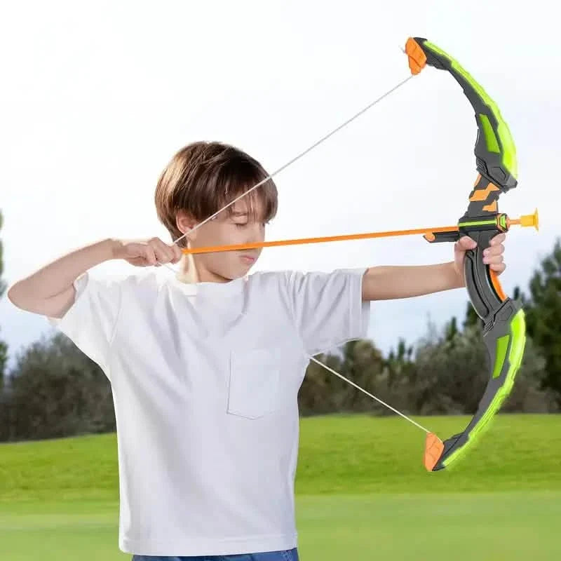 Kids LED Bow & Arrow Toy Set with Suction Cup Arrows