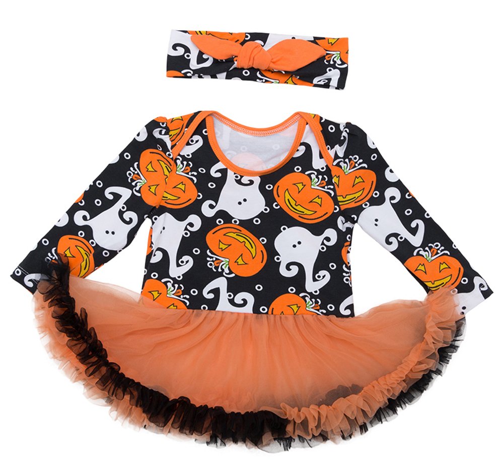 Pumpkin Tutu Romper & Headband Set