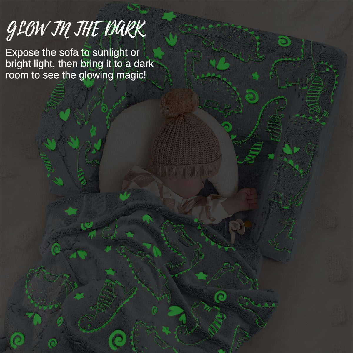 Kids Fold-Out Sofa with Blanket – 9 Styles