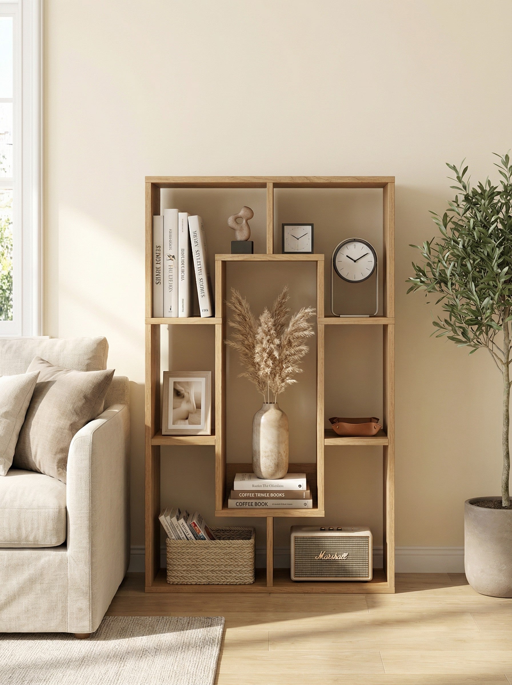 7-Tier Cube Bookshelf for Small Spaces