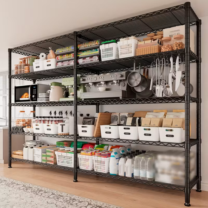 Adjustable Multi-Tier Wire Shelving Rack