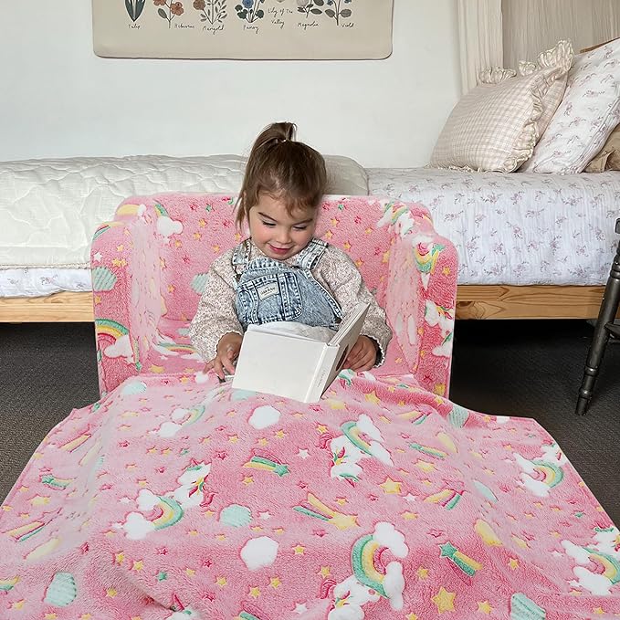 Kids Fold-Out Sofa with Blanket – 9 Styles